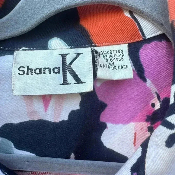 Shana K Long Sleeve Button Up Floral Blazer Jacket Size Medium - Picture 4 of 6